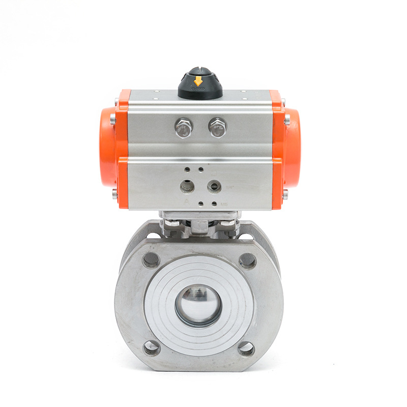Pneumatic thin ball valve Q671