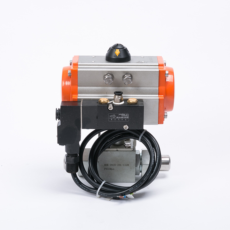 Pneumatic welded high-pressure ball valv